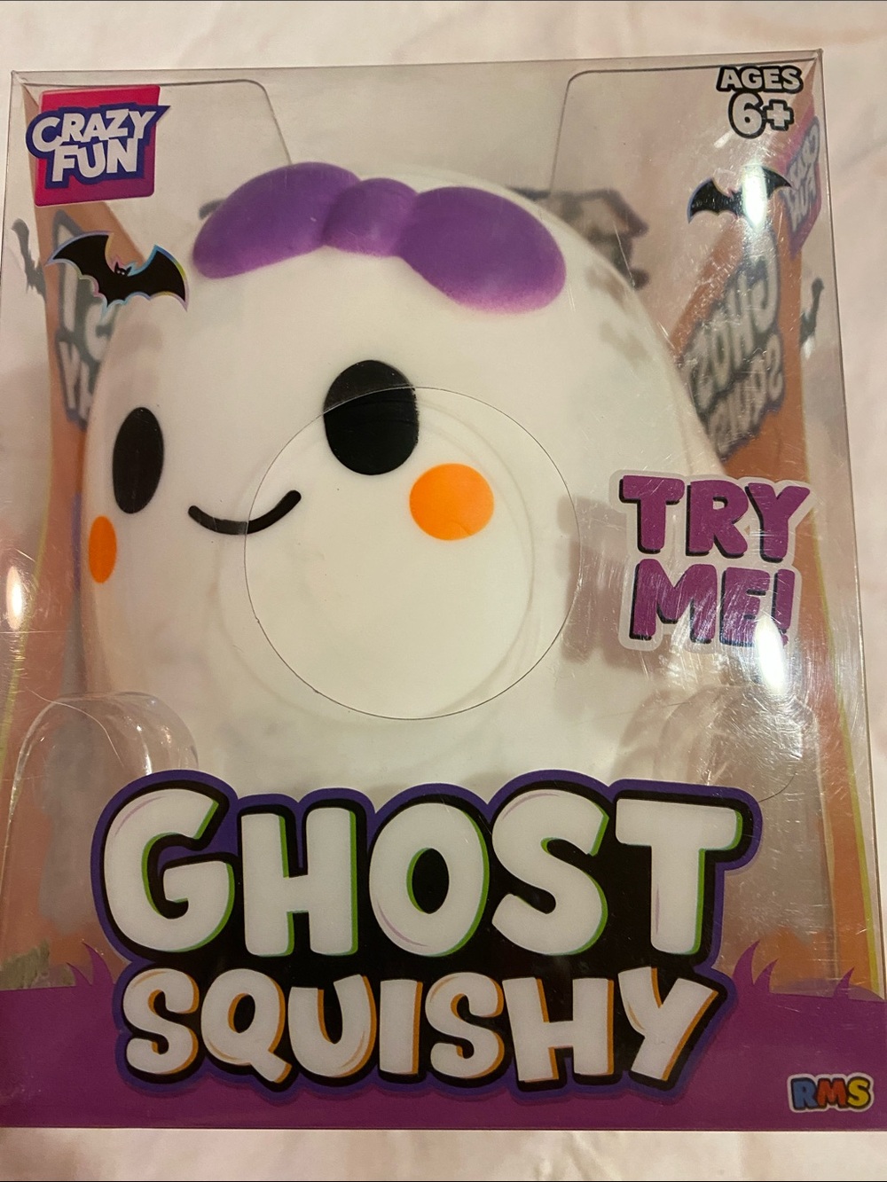 Ghost Squishy Toy with Bow: RMS Brand